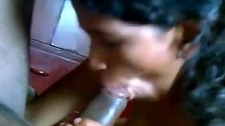 Deep throat blow job from Indian wife