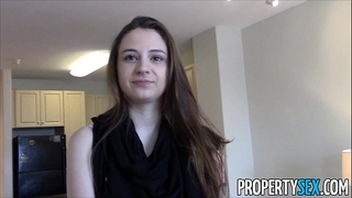 Propertysex - youthful real estate agent with large natural scones homemade sex