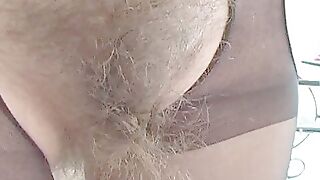 petite girl gets her hairy pussy fucked, her wet juice dripping down her shag hair