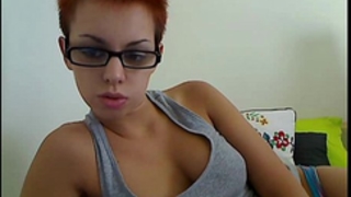Busty araxie undresses and copulates herself