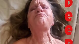 EXTREME GRANNY MARRIED SLUT LESLIE SUCKS, LICKS AND CUMS LIKE A CHEATING WHORE WIFE ON DADDY'S THICK COCK
