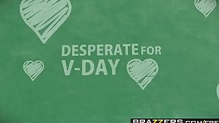 Brazzers - Big Tits at School -  Desperate For V-Day Dick scene starring Brandi Love and Lucas Frost