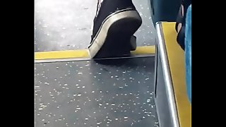 Shoes candid in bus 2