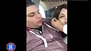 Arab Student Play WIth Her Boobs in the car Blowjob