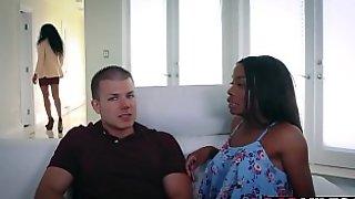 Hot ebony mom Yasmine bangs with Myas boyfriend