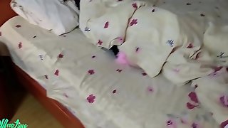 Sex with my sleeping step daughter . Double penetration with anal toy POV
