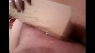 Rubbing my pussy on a sheet of tacks