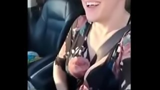 Real soccer mom masturbates in car waiting for son to finish training
