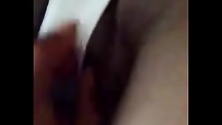 Thick south India Aunty putting finger deep in her vagina hole