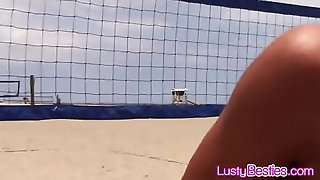 Beach volleyball turns to wild orgy by the pool