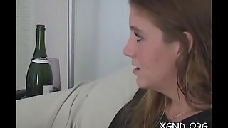 Lewd legal age teenager slut gets filmed fucking her hung lover