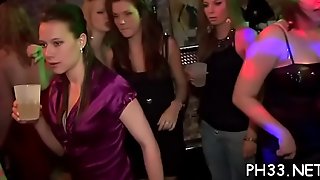 Group wild sex patty at night club dongs and pusses each where