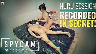 Spycam Caught Erotic Asian Nuru Massage on Tape